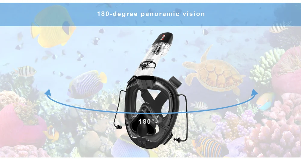 RKD 2nd Generation One-piece Gasbag Snorkeling Mask