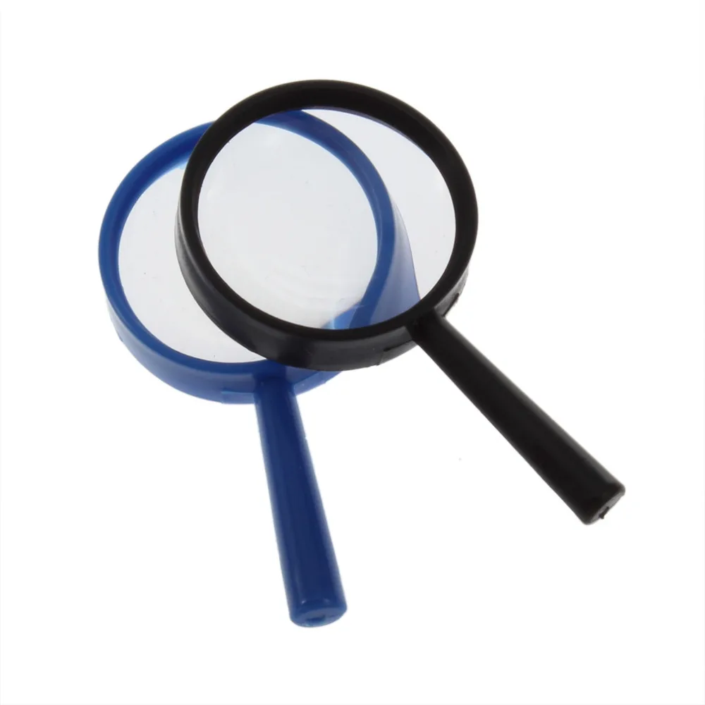 2pcs Reading 5X handheld Magnifier Hand Held Magnifying 25mm Glass