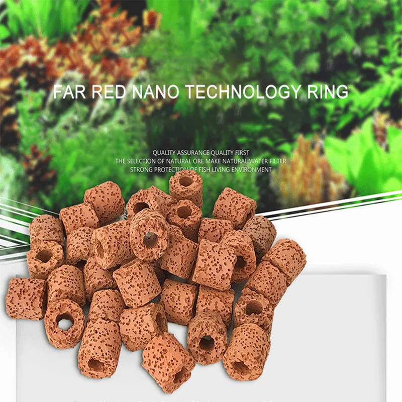 

Ceramic Porous Biological Rings Fish Tank Bacteria Building House Aquarium Bio Filter Media For Water Cleaning 250g/500g