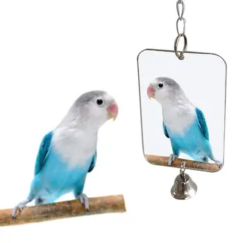 Parrot Hanging Mirror Bell