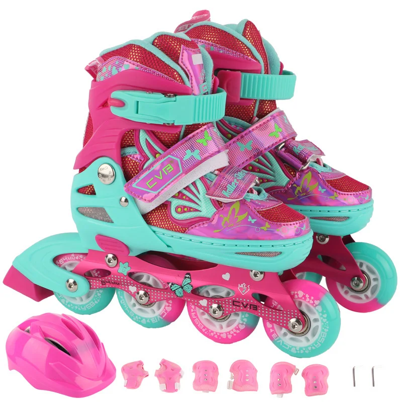 مجموعة واحدة الأطفال الاطفال مضمنة تزلج الأسطوانة أحذية التزلج خوذة الركبة حامي والعتاد قابل للتعديل بو وامض عجلات Patines 2 اللون مجموعة واحدة الأطفال الاطفال مضمنة تزلج الأسطوانة أحذية التزلج خوذة الركبة حامي والعتاد قابل للتعديل بو وامض عجلات Patines 2 اللون