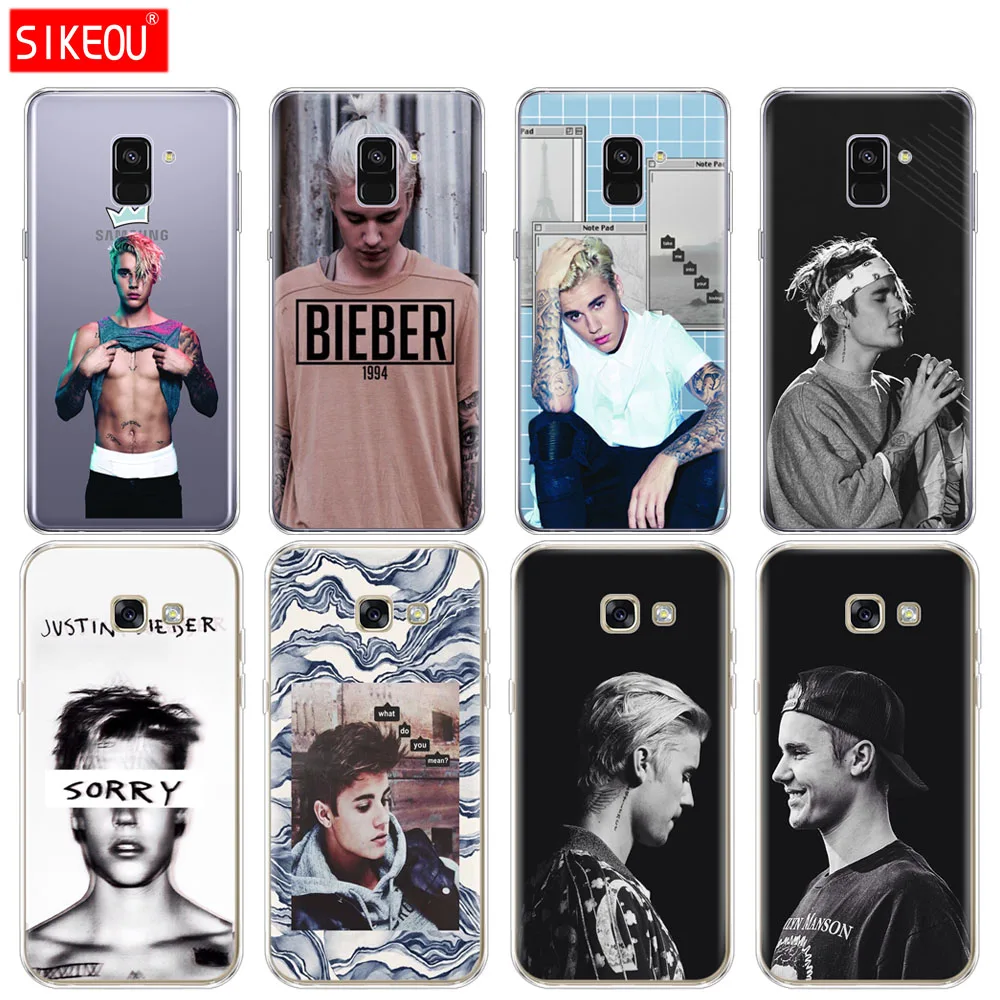 Silicone phone case cover for Samsung Galaxy A6 A8 2018 A3 A310 A5 A510 A7 2016 2017 Justin bieber music singer