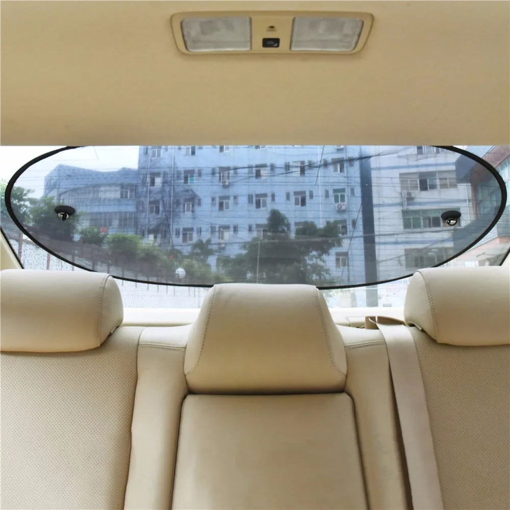 

1pc 100cm*50cm Black car Rear Window Car Sun Shade Mesh Visor Shield Screen Sunshade Cover Side