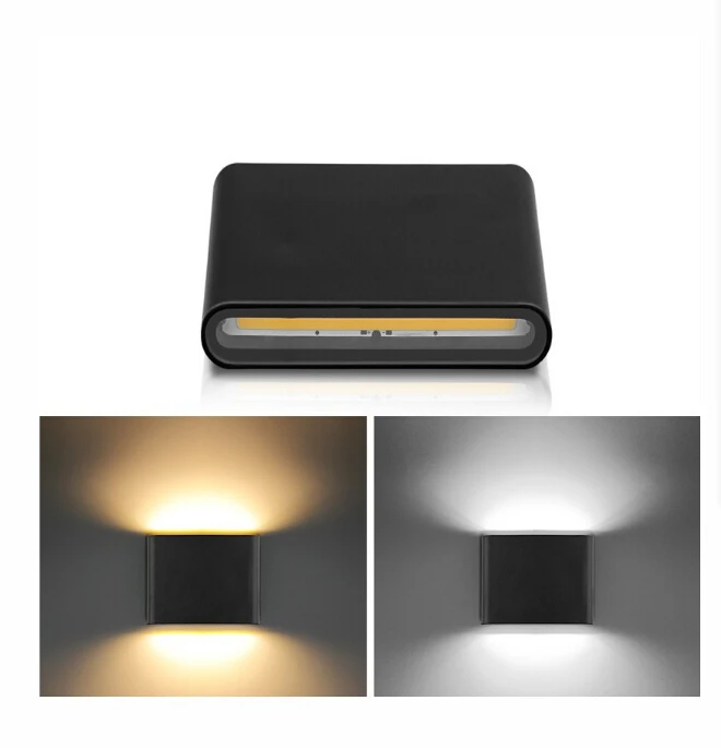 

LED Wall 12W COB Sconce Waterproof Wall Lamp Aluminum Up an down dual head Cube lighting fixture indoor Outdoor light