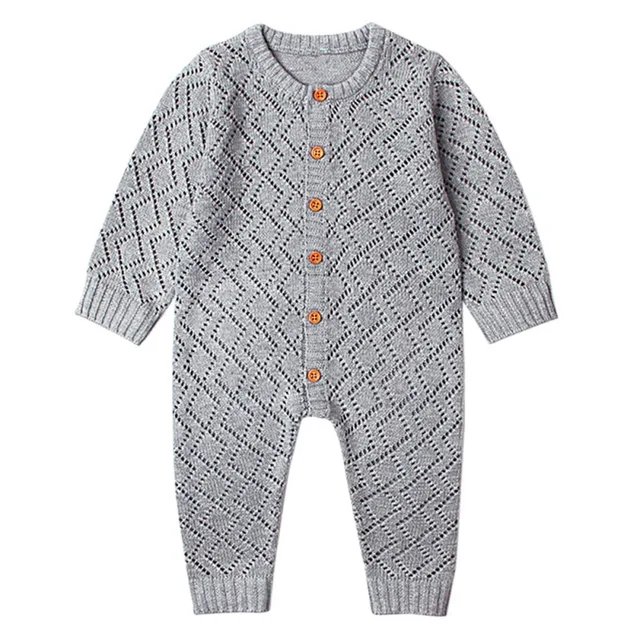 2019 Newborn baby boy rompers Toddler Jumpsuit Girls Candy Color Knitted Baby Clothes Infant Boy Overall Children Outfit Spring 1