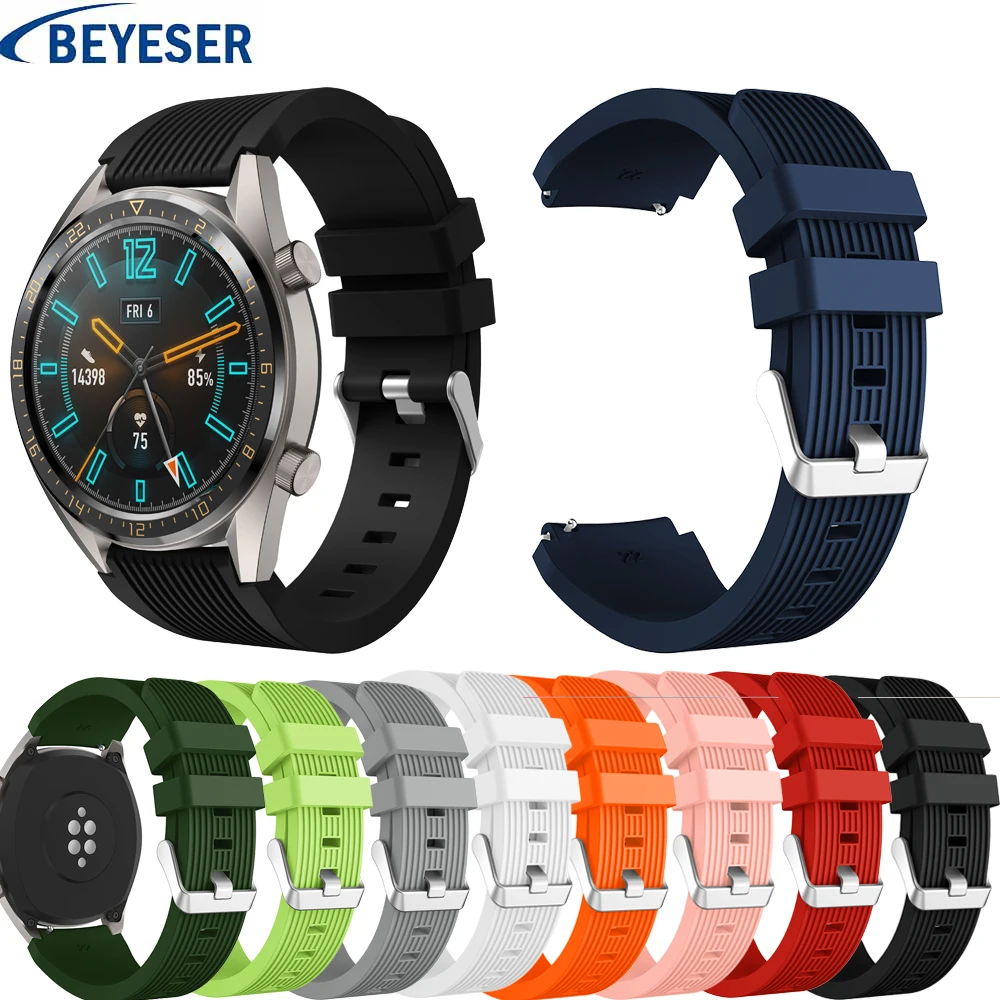 Резиновый ремешок для часов Huawei GT силиконовый 22 мм Samsung Gear S3 Классический/Frontier
