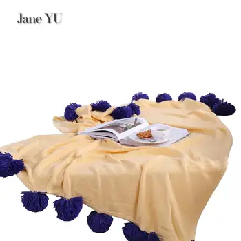 

JaneYU Knitted Blanket Bed Banket 100% Cotton Super Soft Blanket on the bed / Sofa Cover Blanket 130*160cm Free shipping