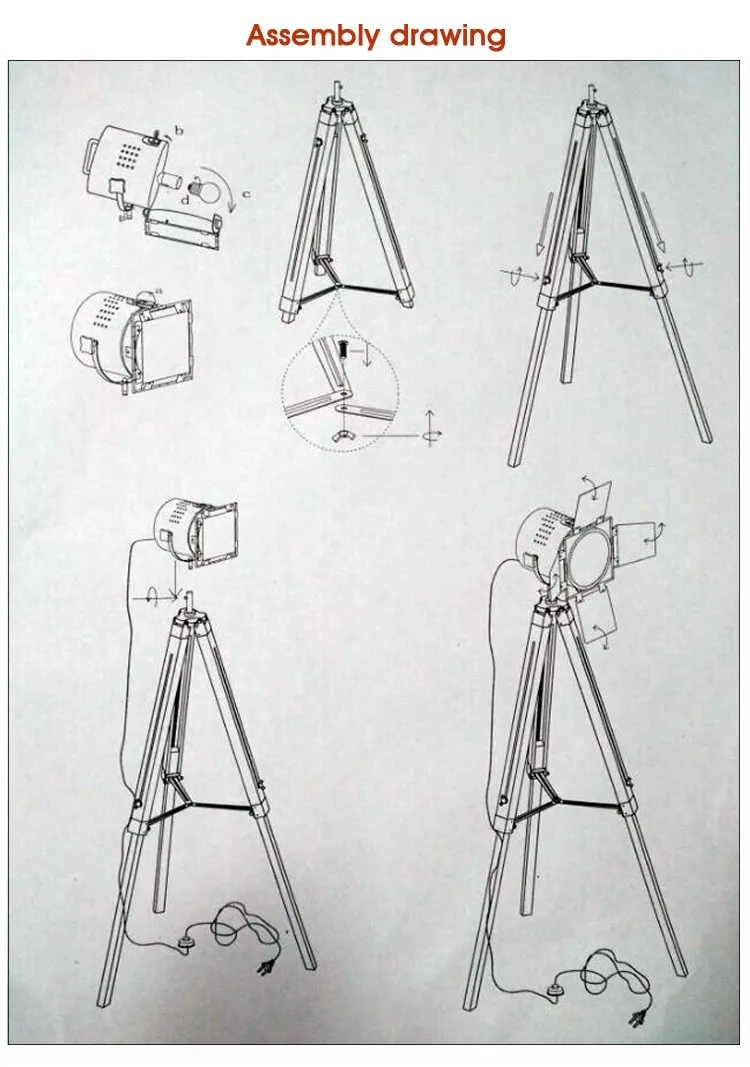 Европейский Винтаж, твердой древесины Lampstand фотографии торшер, дома, корпорации общественное пространство украшения