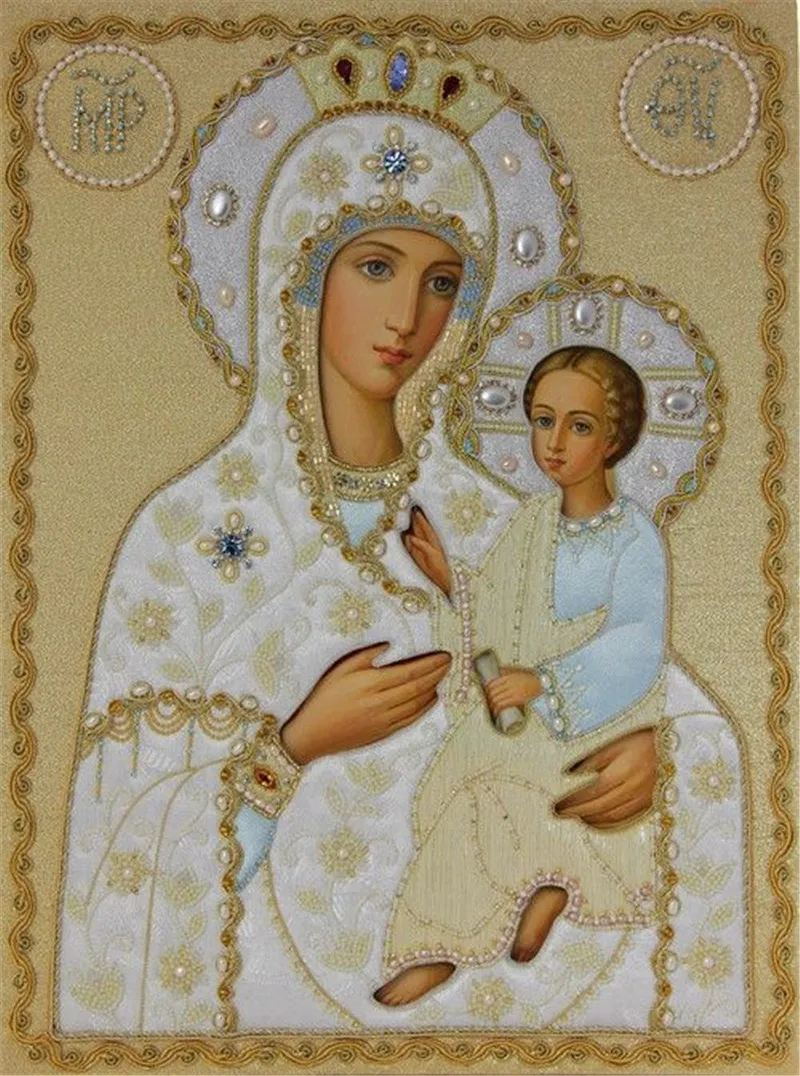 

2017 new DIY crystal mary full Embroidery Icon diamond religion Pharaoh Rhinestones Cross Stitch Kits diamond embroidery