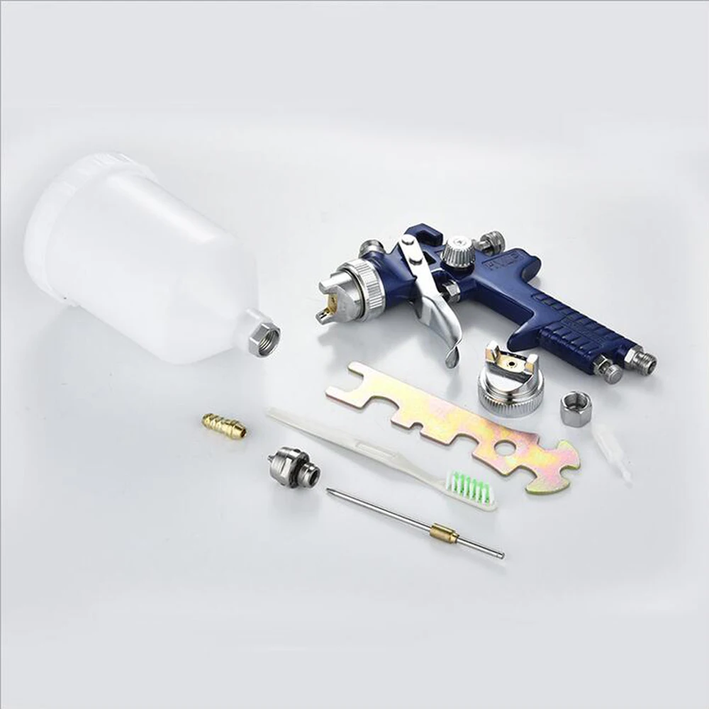 1.4mm 1.7mm Professional HVLP Air Spray Gun Paint Sprayer 600ml Gravity Feed Airbrush Kit Car Furniture Painting Spraying Tool