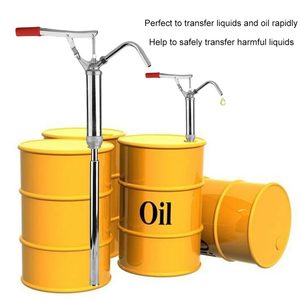 

DE New Portable Manual Oil Pump With Lever Transfer Drum Barrel For Gas Oil Water Chemical Detergent Liquid Lubricant Wine