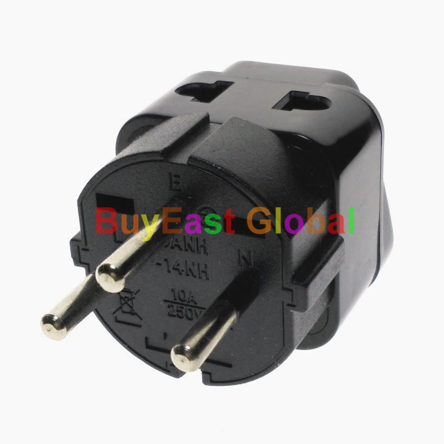 6 x ISRAELI Electrical Plug Adapter 2 Way Multi Outlet Change World