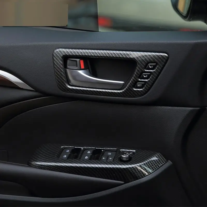 

Auto Automobile Modified Handle Door Interior High-grade Accessory Trim Modification Sticker 15 16 17 18 FOR Toyota Highlander