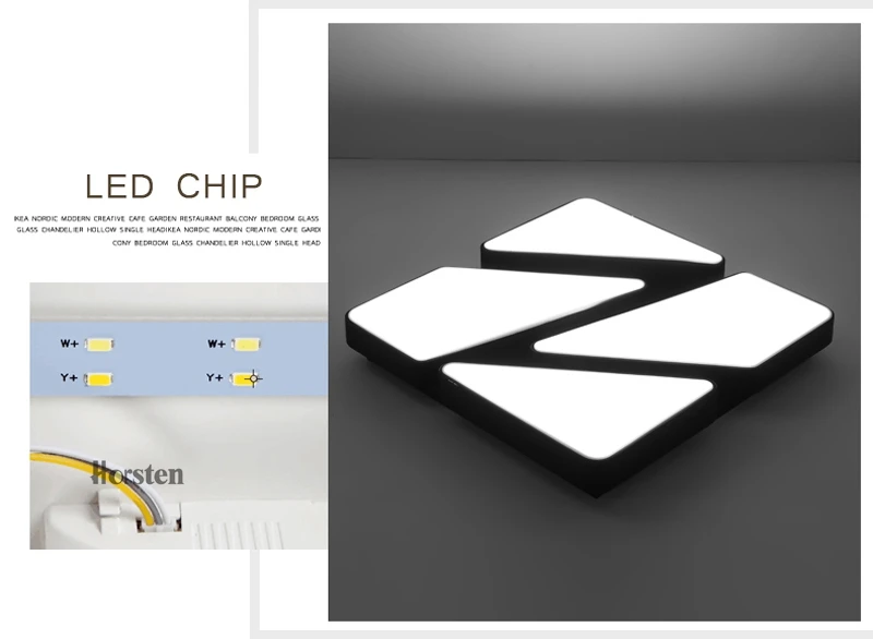 Horsten Modern Creative Acrylic LED Ceiling Lights For Living Room Bedroom Minimalist Black White Ceiling Lamp LED Home Lighting (21)