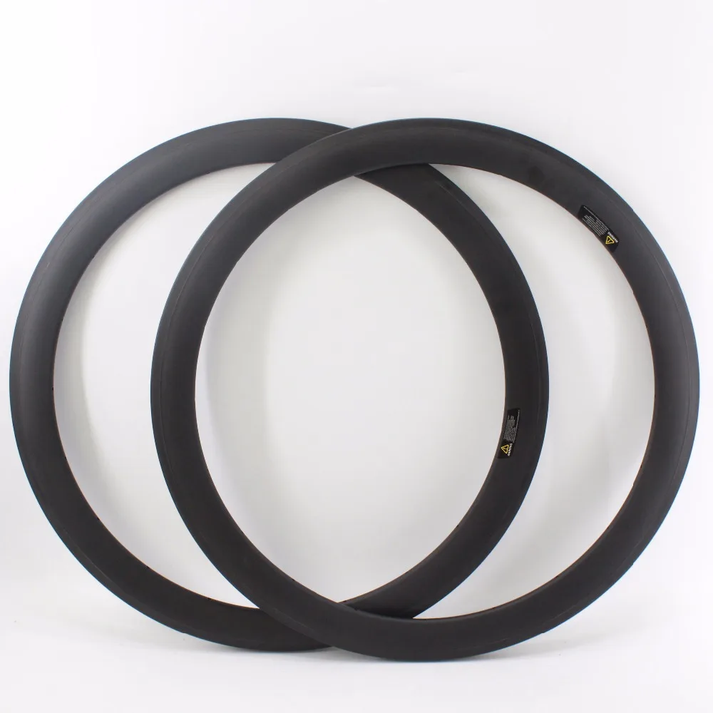 Discount 2Pcs New 700C 50mm racing Road bike matte UD full carbon fibre bicycle wheels clincher rims with basalt brake surface Free ship 7