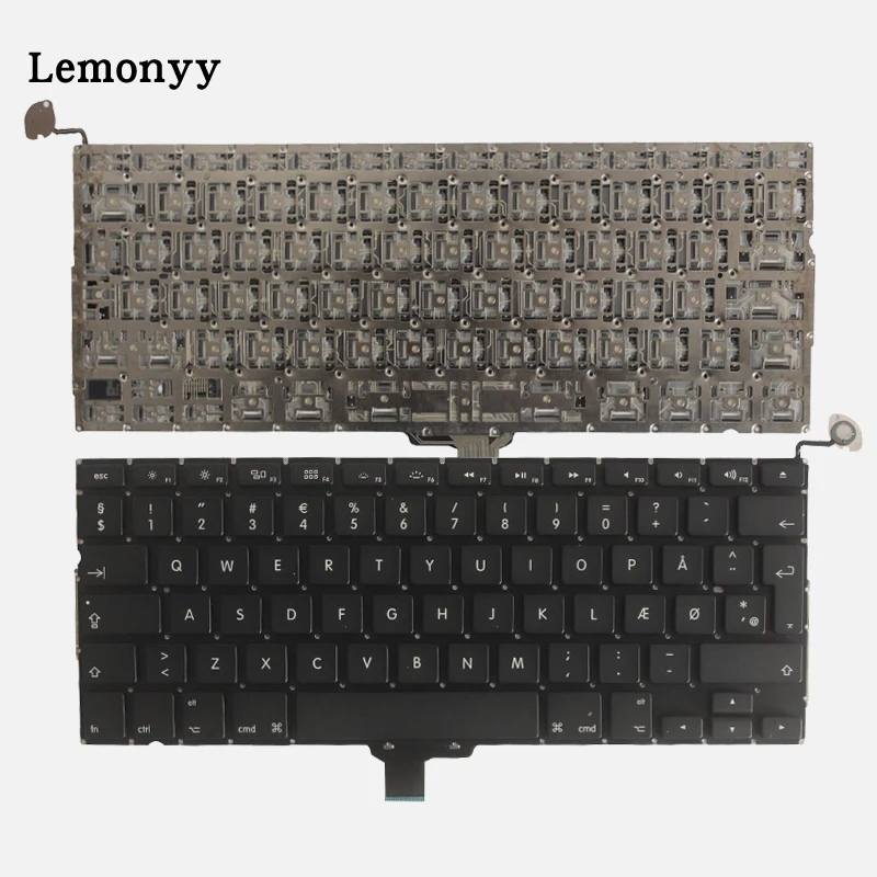 New Danish Laptop Keyboard 2009-2012 For Apple Macbook Pro A1278 MC700 MC724 MD313 MD314 DK Keyboard Replacement