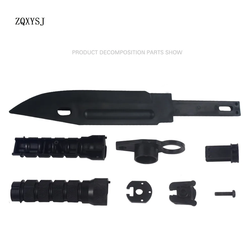 

M9 Airsoft Tactical Combat Cosplay Toy Soft Rubber Army Knife with Sheath for Show Military Training Wargame Hunting Black Color