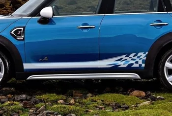 

For 1Set/2Pcs MINI Countryman Checkered Side Graphic Decal Stripes Kit 3M Vinyl Car Styling