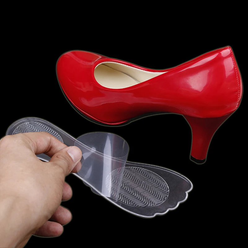 1 Pair High Heel Silicone Gel Cushion Insole Shoe Anti Slip Foot Feet