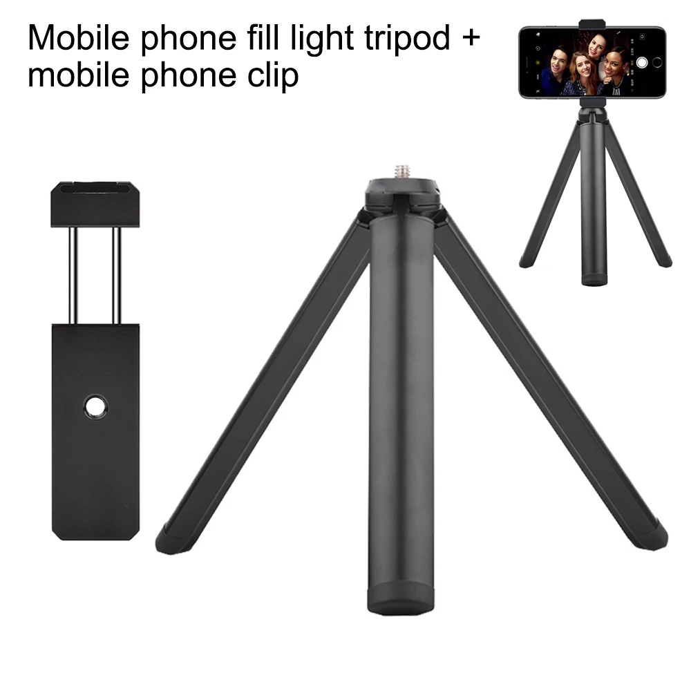 Mobile Phone Bracket Holder Clip Clamp Tripod Accessories Aluminum