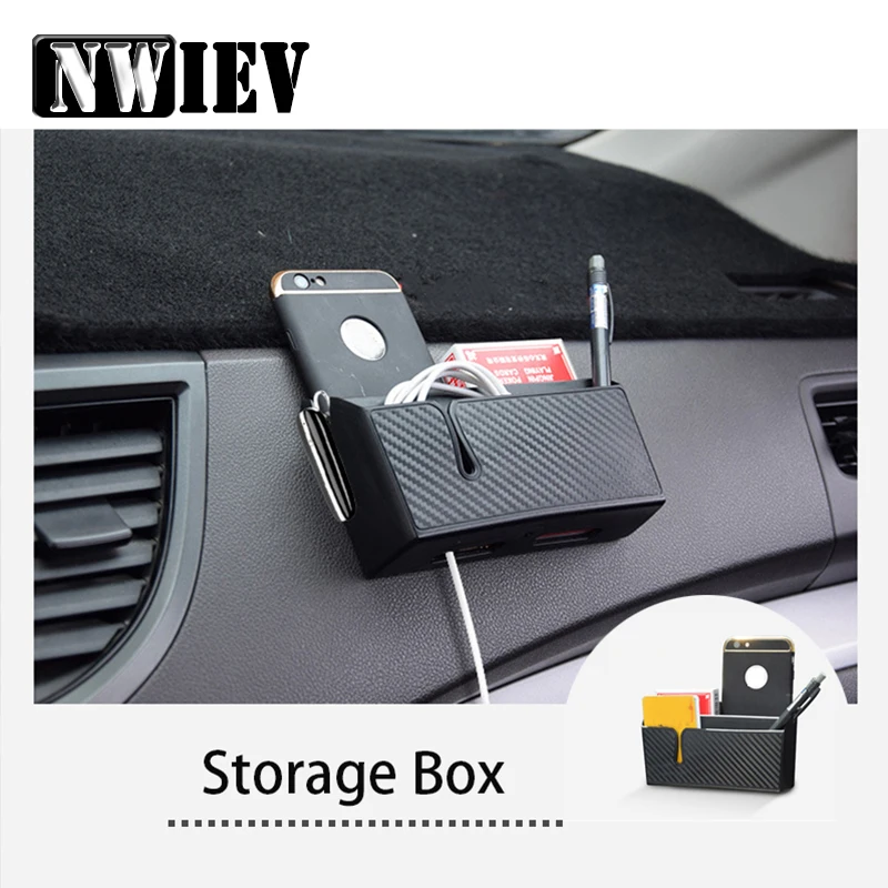 

NWIEV Car Phone Sunglasses Holder Storage Box Organizers For Renault Megane 2 Captur Mitsubishi ASX Jeep Wrangler Peugeot 207 50