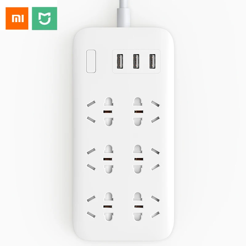 imágenes para Xiaomi 6 Tomas de Corriente con 3 USB 2.1A Carga Rápida USB Original Regleta De Alimentación inteligente Cargador Portátil EE. UU. REINO UNIDO de LA UE Plug Power Socket AU imágenes para Xiaomi 6 Tomas de Corriente con 3 USB 2.1A Carga Rápida USB Original Regleta De Alimentación inteligente Cargador Portátil EE. UU. REINO UNIDO de LA UE Plug Power Socket AU