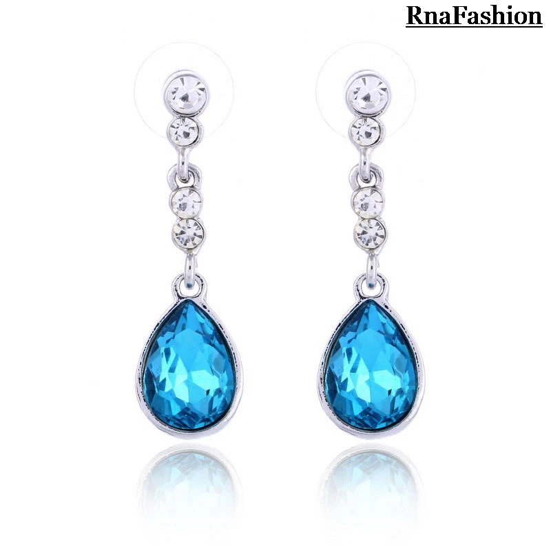 

2014 New Arrival Rouge Tear Long Earrings Made with Austrian Crystal Element Best gift choice for woman Wedding Jewerly