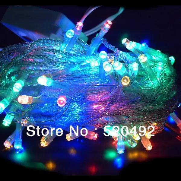 Разноцветный 100 Гирлянды светодиодные 10 м 220 В свет украшения для рождественской вечеринки свадьба с 8 Дисплей режимов