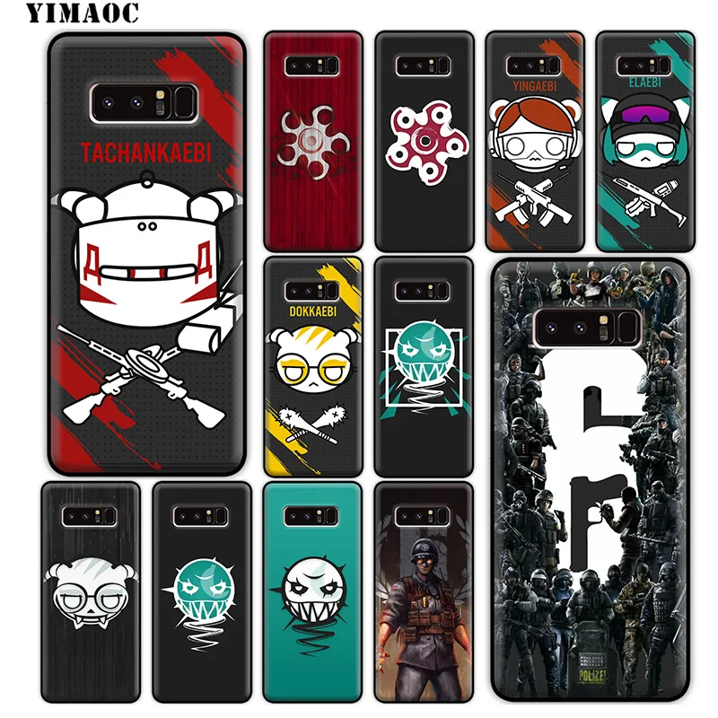 YIMAOC Rainbow 6 Siege Game Soft Silicone Case for Samsung Galaxy Note 10 Plus 9 8 A9 A8 A6 2018 A5 A3 2017 2016 |