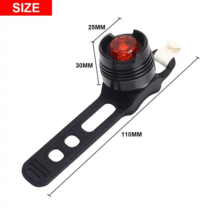 Discount WasaFire LED Waterproof Bike Bicycle Cycling Front Rear Tail Helmet Red Flash Lights Safety Warning Lamp Cycling Safety Light 3