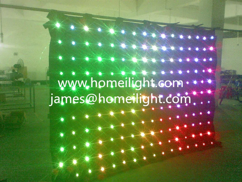 

P10 3*6 Popular LED Vision Curtain, LED Video Cloth, LED DJ Stage Backdrops
