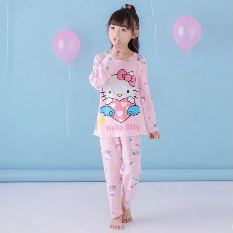 Детский комплект с длинными рукавами; модная Пижама; одежда для сна; детский подарок на день; детская пижама для отдыха с героями мультфильмов; милые пижамы для девочек - Цвет: style 9