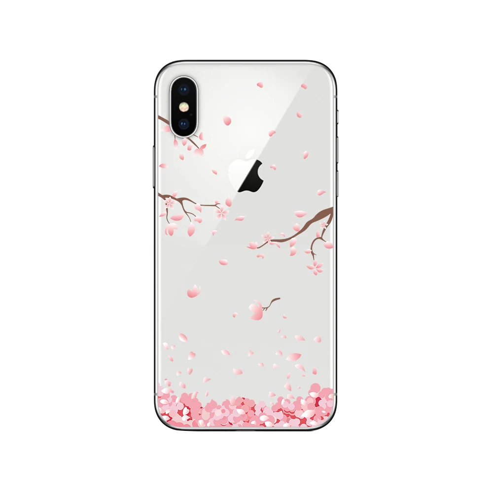 Чехлы для телефонов ciciber Cherry Blossom Tree для iphone 11 Pro XR XS MAX X, мягкий чехол из ТПУ для iphone 7, 8, 6, 6S Plus, 5S, SE, чехол - Цвет: Patterned 10