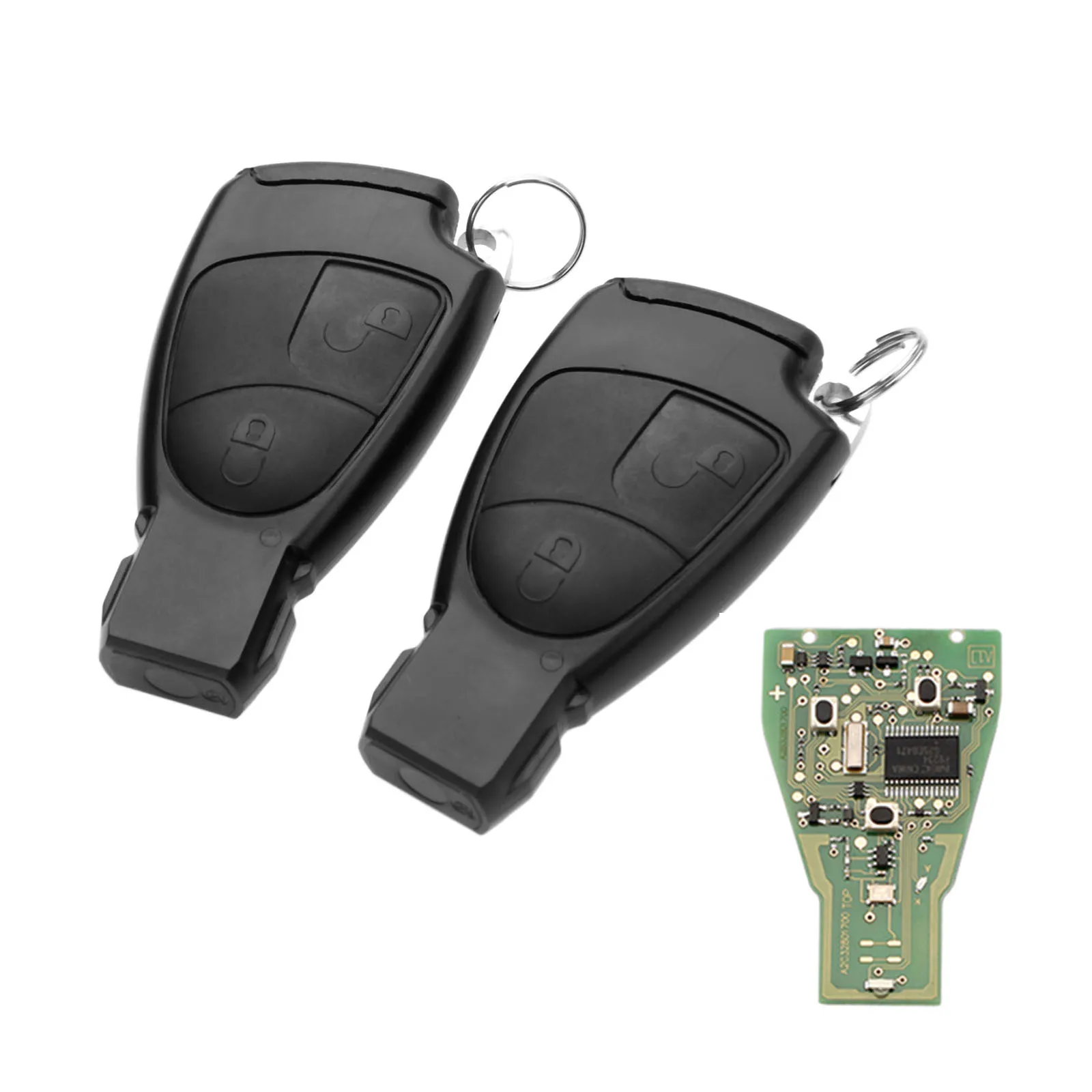Yetaha 2pcs Keyless Smart Remote Car Key With 7941 Chip 2 Button 433.9