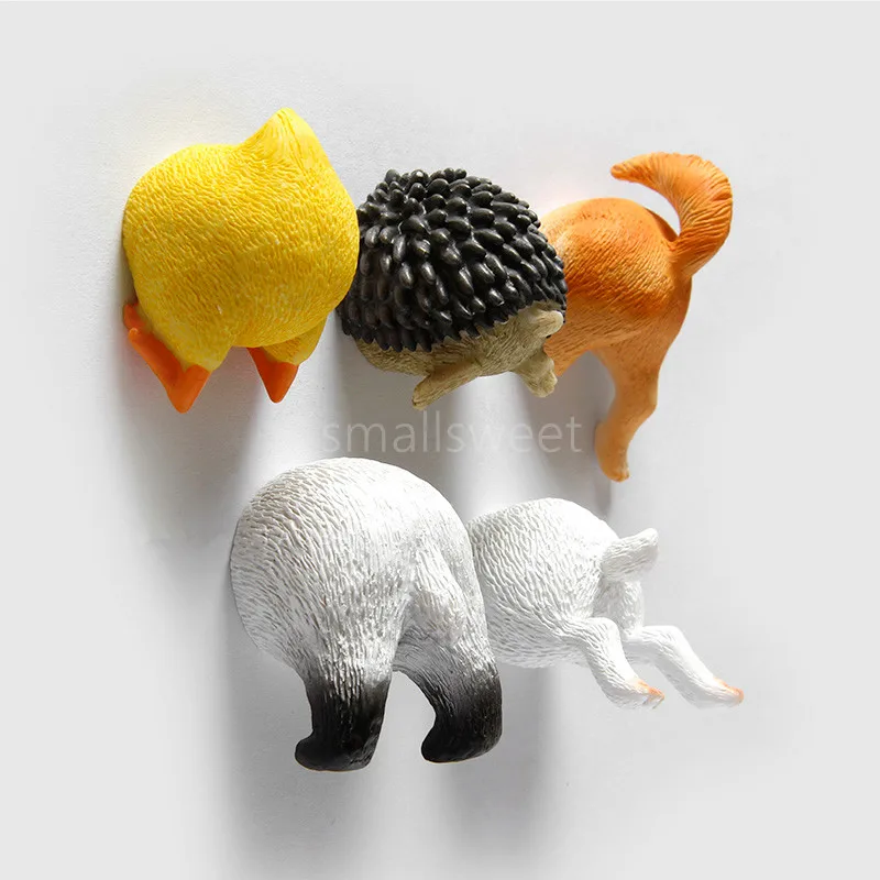 Creative Cute Cartoon Animal Ass Fridge Set Souvenir Home Decor