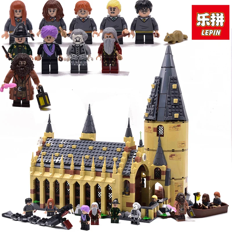 

LEPIN 16052 Hogwarts Great Hall Harri MINI Potter Figures Hogwarts Castle Building Blocks Bricks legoing Toys for children 75954