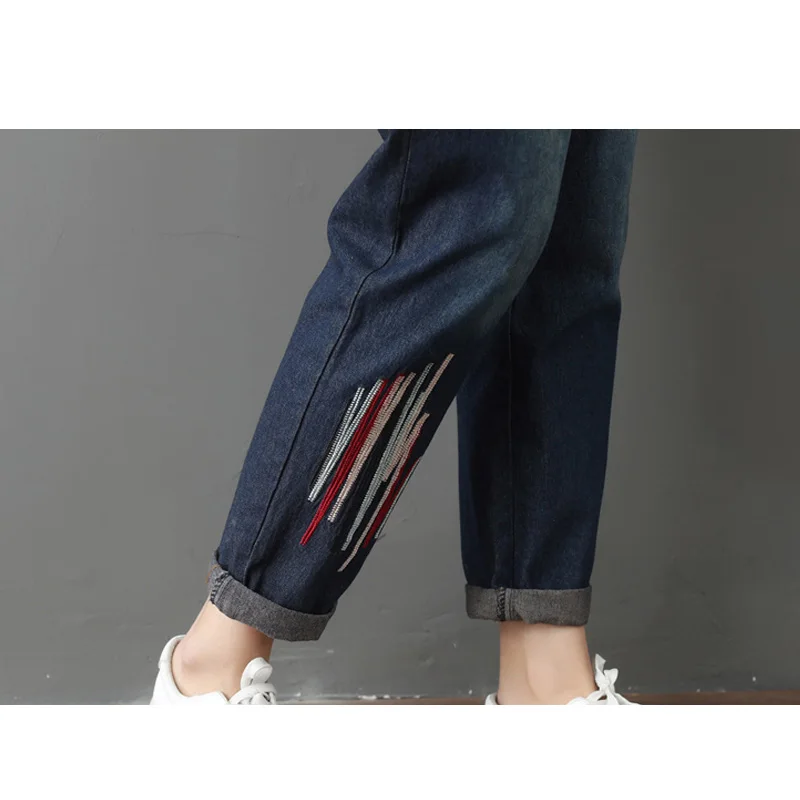New Fashion Women High Waist Harem Jeans Female Harem Pants Women Casual Loose Embroidery Jeans Ripped Jeans Women Trousers New Fashion Women High Waist Harem Jeans Female Harem Pants Women Casual Loose Embroidery Jeans Ripped Jeans Women Trousers