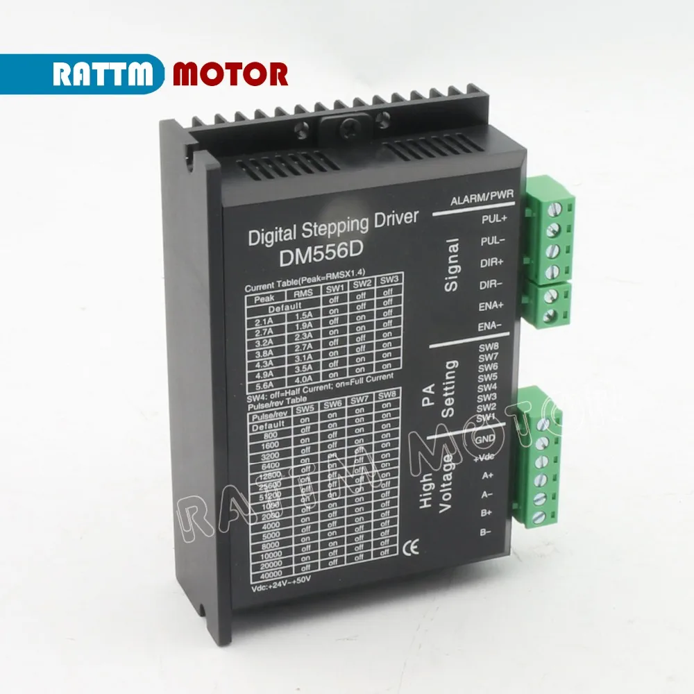 Цифровой шаговый двигатель DM556D 5.6A/256 микростеп высокопроизводительный дизайн подходит для nema17 к nema 23 мотор ЧПУ Шаговая система