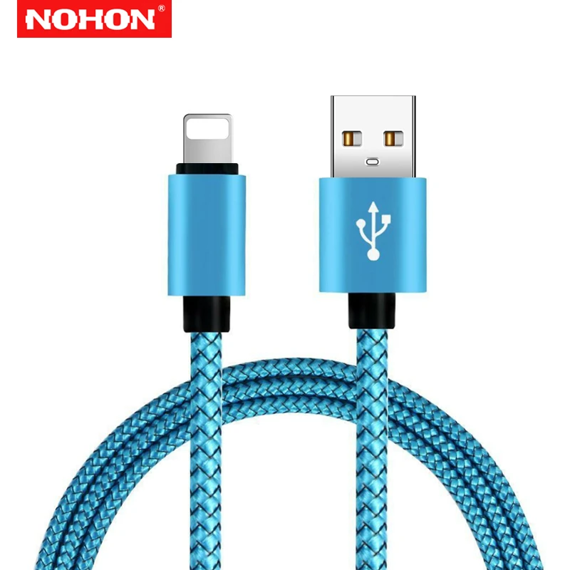 NOHON 2 m الهاتف المحمول USB كبل مزامنة بيانات ل فون 5 5 S 6 6 S 7 8 زائد X Xs ماكس Xr SE سريع شحن USB كابلات شحن 3 m طويل