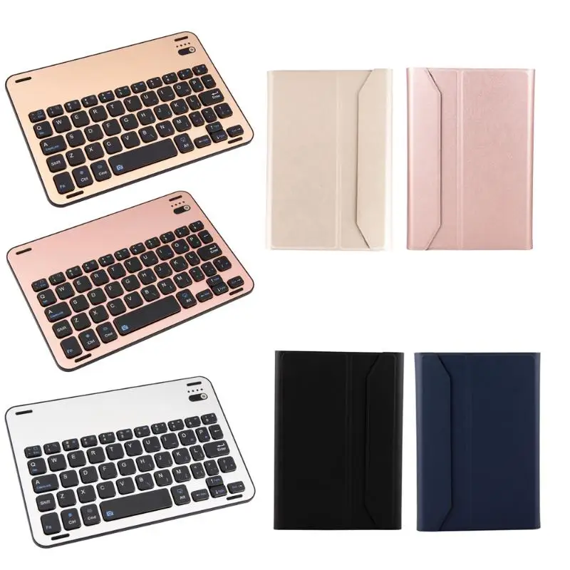 

Removable Bluetooth Wireless Keyboard + Leather Case Cover + Magnetic Charging Cable Tablet Keyboard for iPad Mini 4