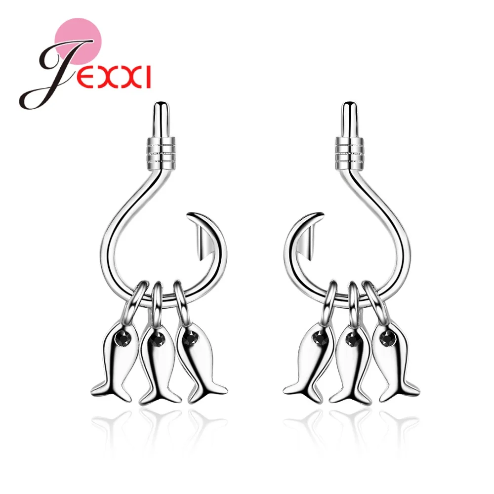 

Amazing Small Fish 925 Sterling Silver Hook Earrings Top Quality Big Sale Fast Shipping Nice Choice For Gift To Wife &Girlfriend