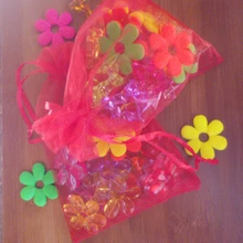 50 шт. 13*18 см чистая красная подарочная Сумка из органзы стенд для ювелирных украшений сумки Сумка на шнурке для браслетов/ожерелья Мини сумка из пряжи