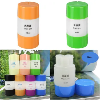 

3 In 1 Convenient Portable Plastic Empty Shampoo Skin Bath Cream Bottles Travel Storage Bottle Container Set 6 Colors Available