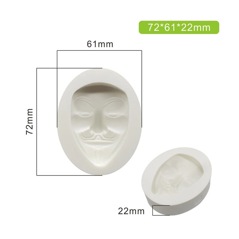 Halloween Silicone Cake Moulds Face Mask Fondant Cake Decorating Tools Diy Biscuits Chocolate Mold Epoxy Clay Mold Baking Tools5