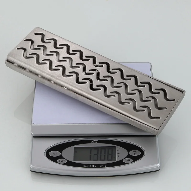 

Steel floor drain 30*10cm straight row side drain, diving deep water bathroom, bathroom balcony water seal floor drain