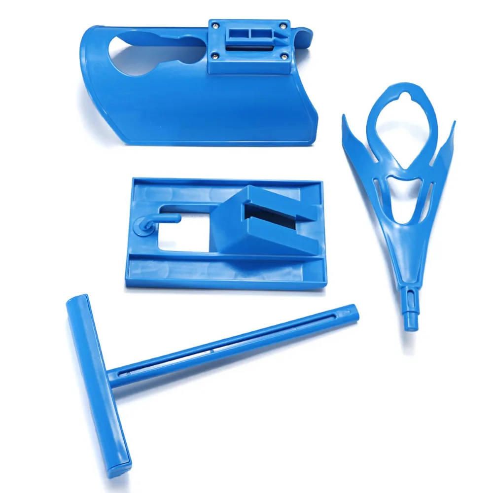 1pc Sock Slider Aid Blue Helper Kit Helps Put Socks On Off No Bending Shoe Horn Suitable For Socks Foot Brace Support