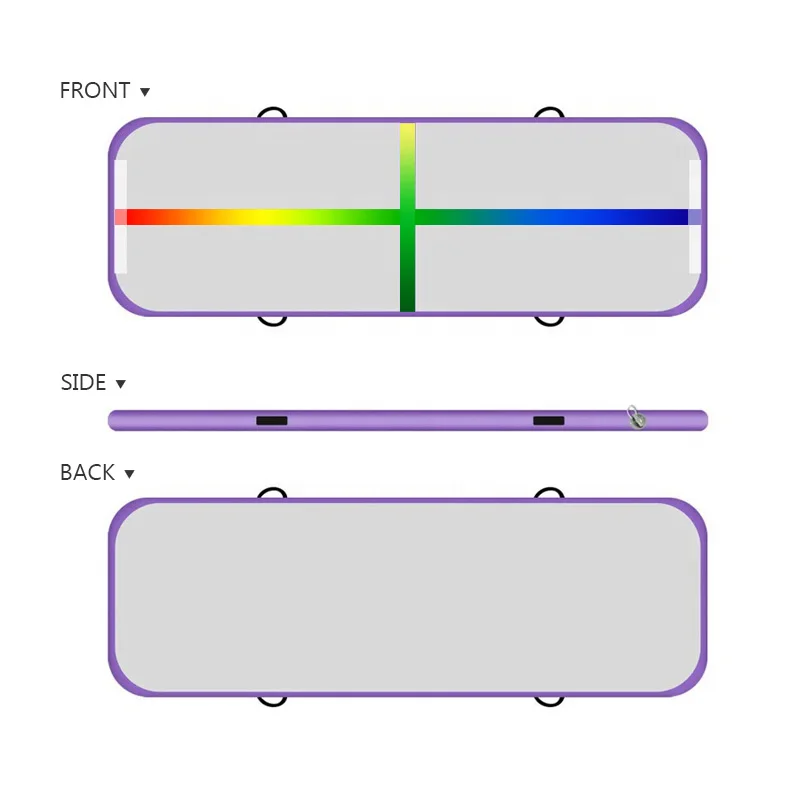JIANIF 4/5/6m воздушная дорожка гимнастики надувной батут пол-батут для дома Коврик для йоги Олимпийских игр обучение дропшиппинг - Цвет: color purple