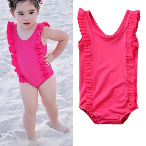 Toddler Baby Girl Ruffles Swimsuit Swimwear Bathing Suit Tankini One Piece Suits 2 7Yearsone