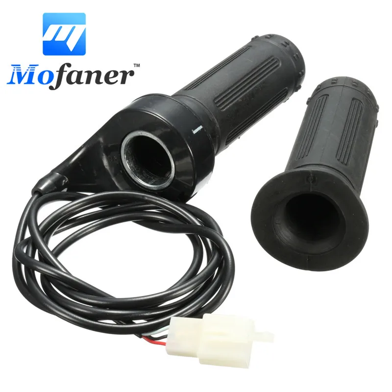 

1 Pair 24V 36V 48V 3 Wire Twist Throttle Hand Grip For Electirc Scooter Bike 7/8 Inch Handlebar