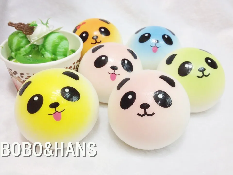 New Cute Candy Colors Panda squishy charm / mobile phone